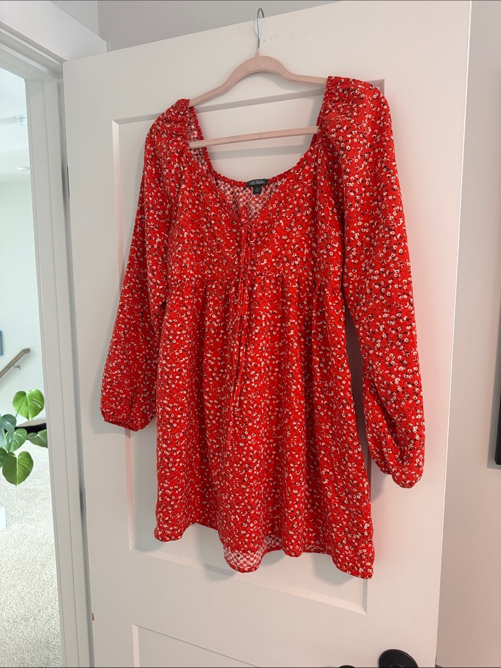Wild Fable Long Sleeved Tie Front Muse Dress